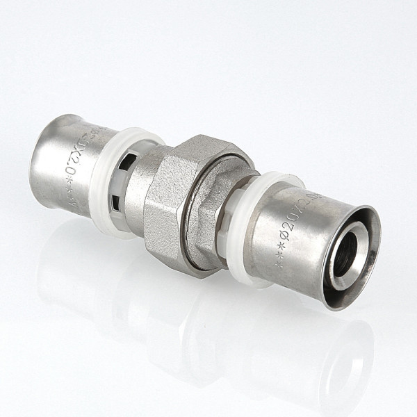 Соединение прямое 20*20 разъемное Valtec (пресс, никель) (VTm.263.N.002020) Соединение прямое 20*20 разъемное Valtec (пресс, никель) (VTm.263.N.002020)