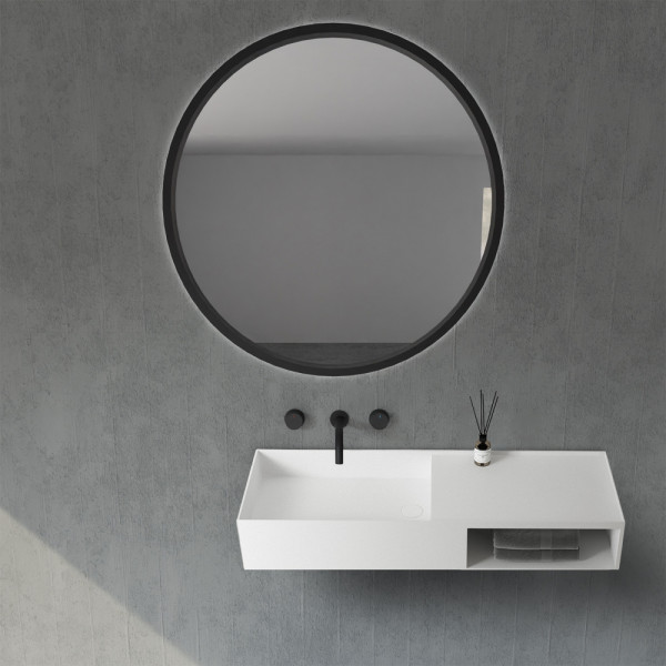 Тумба-раковина подвесная Abber Stein 200x1200x400 белая матовая (AS2649-1.2)