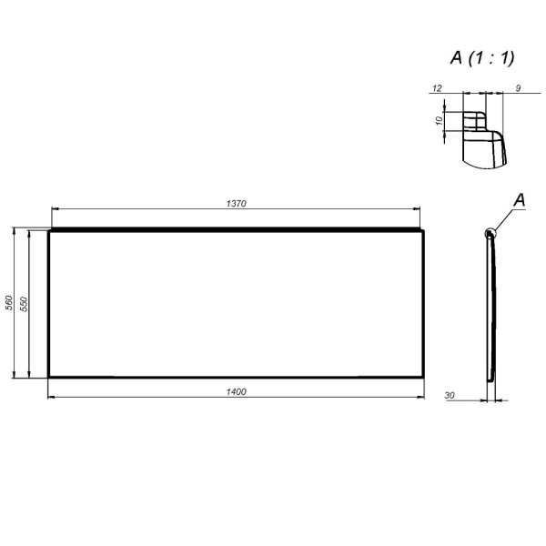 Экран фронтальный для ванны AM.PM X-joy 140 белый (W94A-140-070W-P) Экран фронтальный для ванны AM.PM X-joy 140 белый (W94A-140-070W-P)