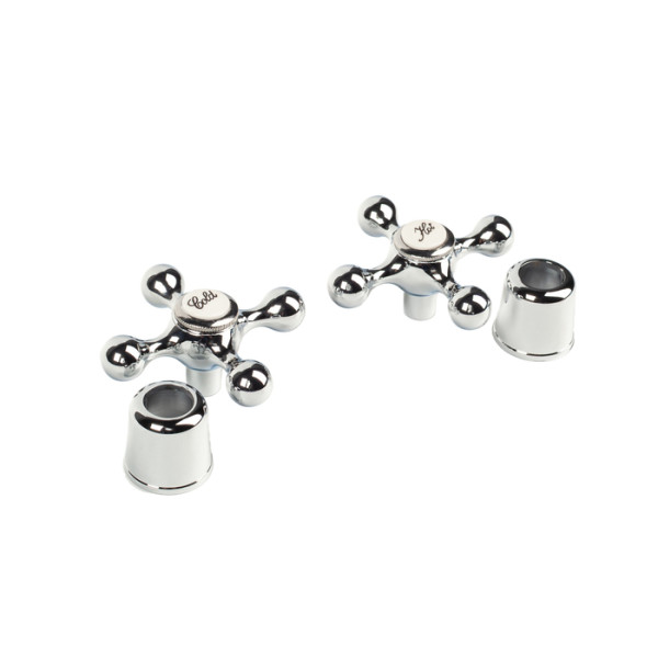 Маховик для смесителя Iddis 8x20 крест хром комплект 2 шт (991KR201SM)