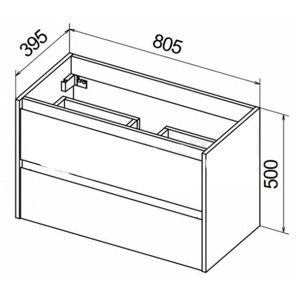 Тумба подвесная BelBagno Kraft 71 см Bianco Opaco (Kraft-700-2C-SO-BO)