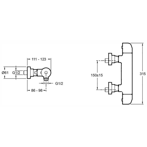 Смеситель для душа Jacob Delafon Villette хром (E23720-CP) Смеситель для душа Jacob Delafon Villette хром (E23720-CP)
