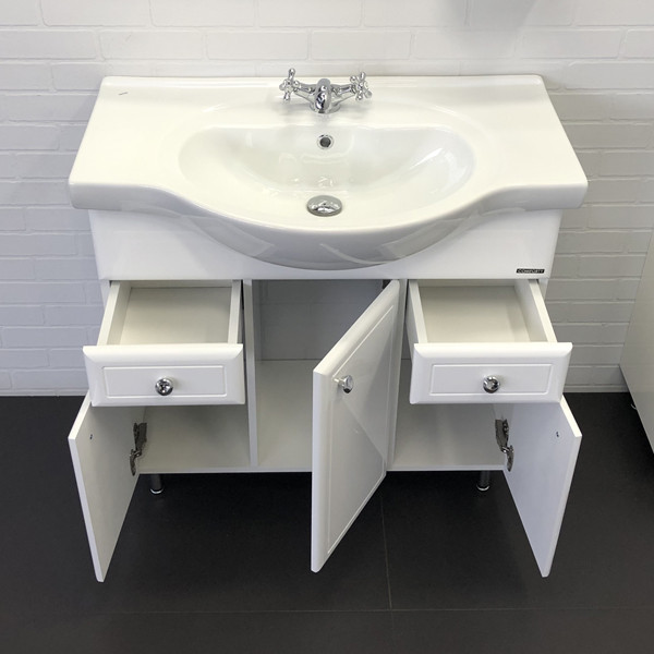 Тумба напольная Comforty Рига 875x880x510 дуб сонома матовый с раковиной (00-00001556)