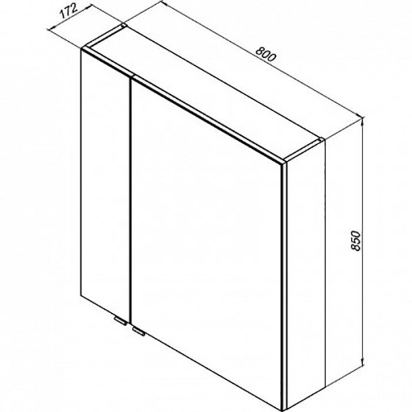 Зеркало-шкаф Aquanet Алвита 80x85 серый антрцит (00240109)