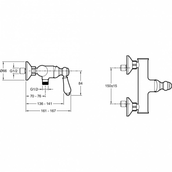 Смеситель для душа Jacob Delafon Louise хром (E24362-CP) Смеситель для душа Jacob Delafon Louise хром (E24362-CP)