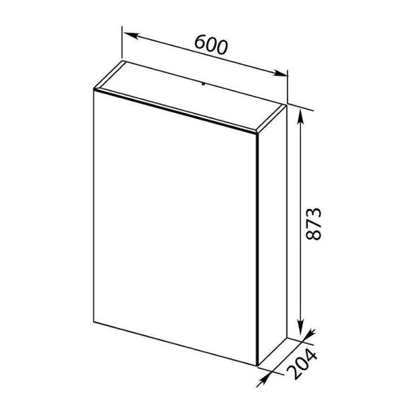 Зеркало-шкаф Aquanet Нью-Йорк 60x87,3 орех (00203951)