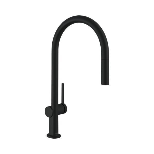 Смеситель для кухни Hansgrohe Talis M54 210 с вытяжным изливом 1jet sBox матовый черный 72803670 Смеситель для кухни Hansgrohe Talis M54 210 с вытяжным изливом 1jet sBox матовый черный 72803670