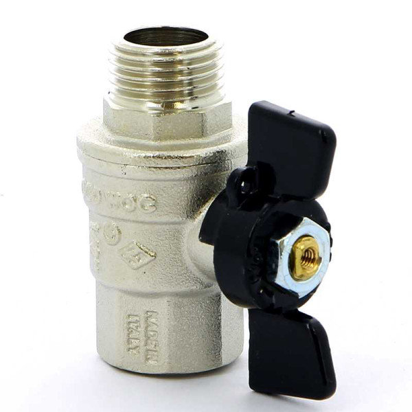 Кран Bugatti 1/2" ВН шаровый Oregon 307 (черная бабочка) (03070060)