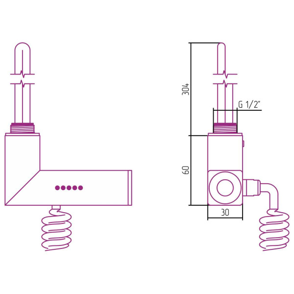 Модуль электрический многофункциональный Сунержа CUBE левый (03-1517-3007)