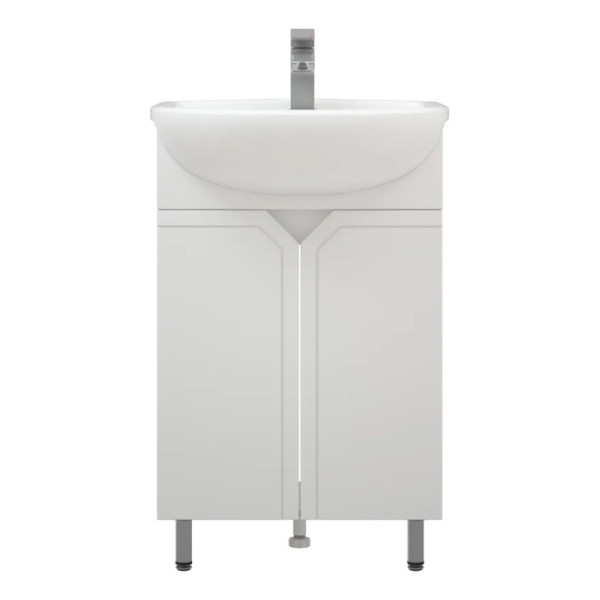 Тумба напольная Melodia Бета 55 (Уют 55) 2 двери белая (MFR80153WT)