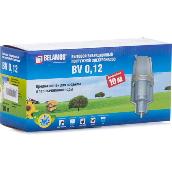 Насос вибрационный Belamos BV-0.12 25 (нижний забор, 17 л/мин, Н-70 м, каб.25 м) Насос вибрационный Belamos BV-0.12 25 (нижний забор, 17 л/мин, Н-70 м, каб.25 м)