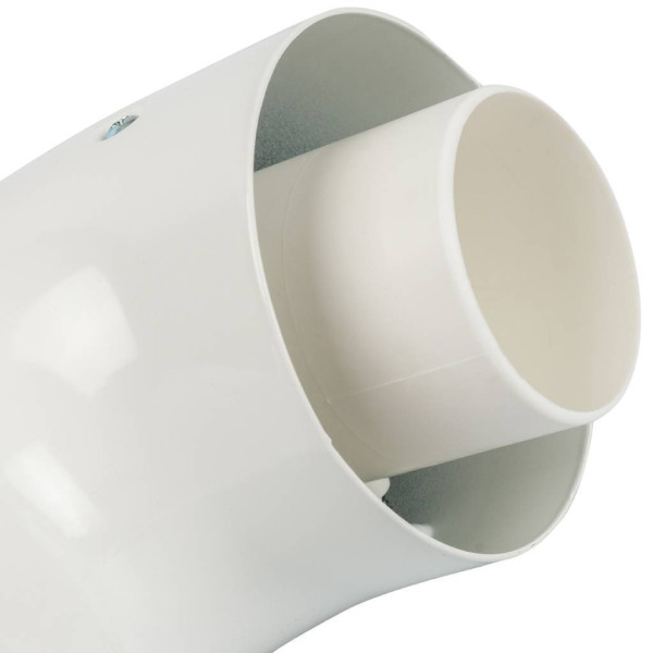 Элемент дымохода Stout DN60/100 адаптер для котла конденсационный 90° с хомутом (совместимый с Vaillant, Ariston) (SCA-8610-230090)