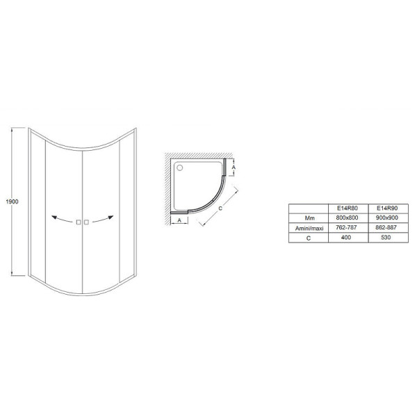 Душевой уголок Jacob Delafon Serenity 90x190 стекло прозрачное, профиль хром (E14R90-GA) Душевой уголок Jacob Delafon Serenity 90x190 стекло прозрачное, профиль хром (E14R90-GA)