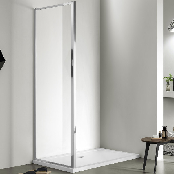 Душевая перегородка Aquatek 80x200 стекло прозрачное, профиль хром (AQ ARI WA 08020CH)