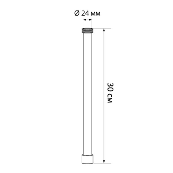 Труба удлинительная для душевой системы Melodia 30 см хром (MKP21032C) Труба удлинительная для душевой системы Melodia 30 см хром (MKP21032C)