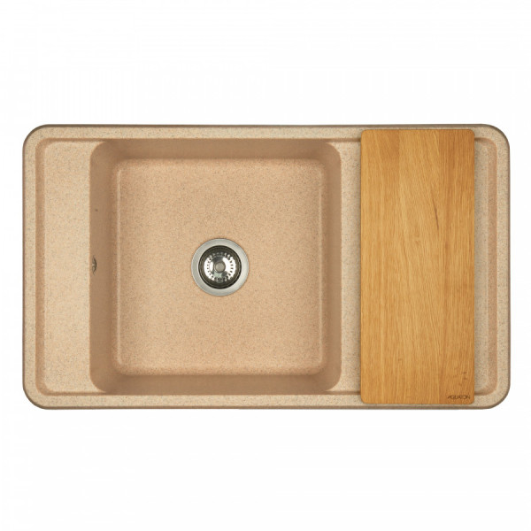Мойка для кухни врезная Aquaton Беллис 510x870x250 песочный (1.A724.8.32B.S22.0)