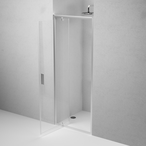 Душевая дверь AM.PM Gem 80x195 стекло прозрачное, профиль хром матовый (W90G-80-1P-MT)