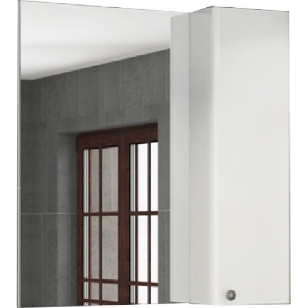 Шкаф зеркальный Comforty Амстердам 750x170x800 белый глянцевый (00004144209)