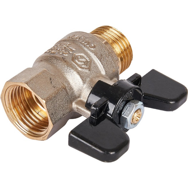 Кран 3/4" ВН шаровый Stout стандартнопроходной (чёрная бабочка) (SVB-0014-000020) Кран 3/4" ВН шаровый Stout стандартнопроходной (чёрная бабочка) (SVB-0014-000020)