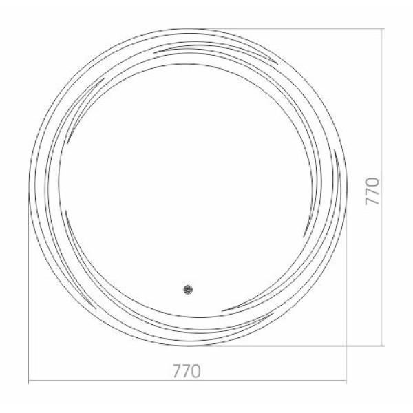 Зеркало Azario Милуз D770 LED-подсветка с диммером, сенсорный выключатель (ФР-00000937)