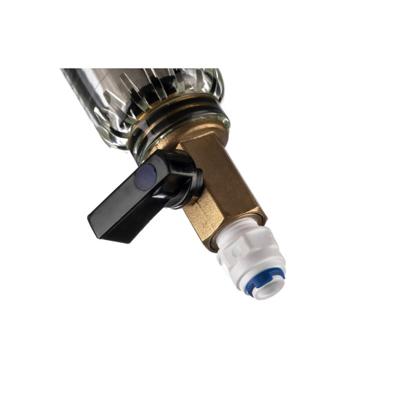 Фильтр с манометром самоочищающийся Гейзер-Бастион 7508165233 1/2" (прозрачный корпус, со сгонами) (32676) Фильтр с манометром самоочищающийся Гейзер-Бастион 7508165233 1/2" (прозрачный корпус, со сгонами) (32676)