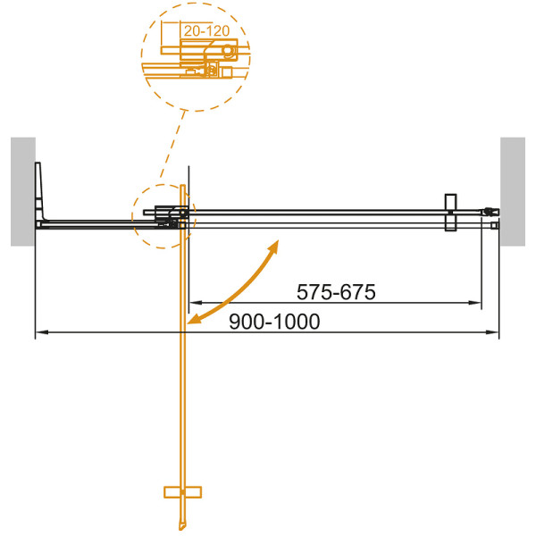 Душевая дверь Cezares Slider 90x195 стекло прозрачное, профиль черный (SLIDER-B-1-90/100-C-NERO) Душевая дверь Cezares Slider 90x195 стекло прозрачное, профиль черный (SLIDER-B-1-90/100-C-NERO)