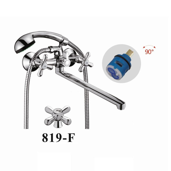 Смеситель для ванны и душа Dlin хром (D146819-F)