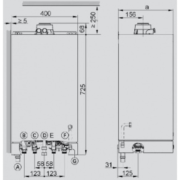 Котел газовый конденсационный одноконтурный Viessmann Vitopend 100-W 35 кВТ (B1HC043)