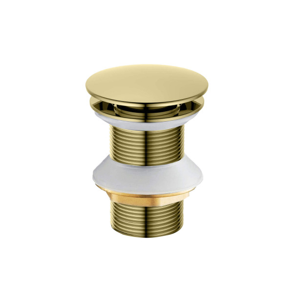 Донный клапан Aquatek Push-open без перелива, полированное золото (AQ6003PG)