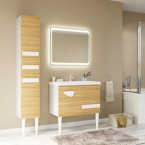 Зеркало Marka One Eco 900*30*650 белое (У72594)