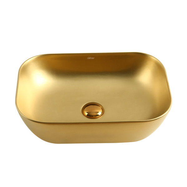 Раковина накладная Rechteck (золото матовое)