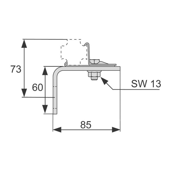 Крепление одинарное TECEspring Profil (S030002)