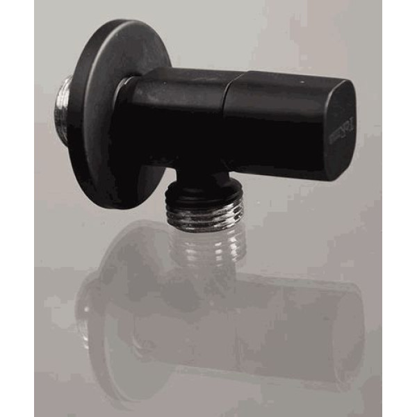 Кран угловой 1/2"*1/2" НН TeRma (керамический затвор, ручка квадратная, Black) (33636) Кран угловой 1/2"*1/2" НН TeRma (керамический затвор, ручка квадратная, Black) (33636)