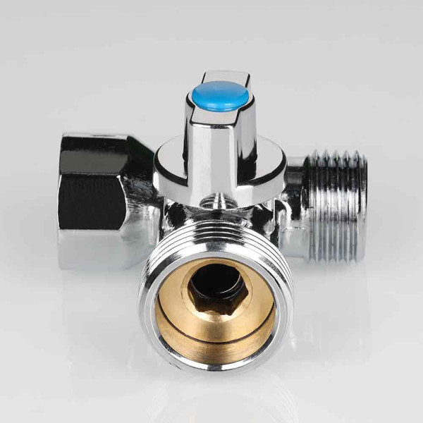 Кран проходной 1/2"х3/4"х1/2" ВН шаровый Valtec (хром) VT.256.N.04 Кран проходной 1/2"х3/4"х1/2" ВН шаровый Valtec (хром) VT.256.N.04