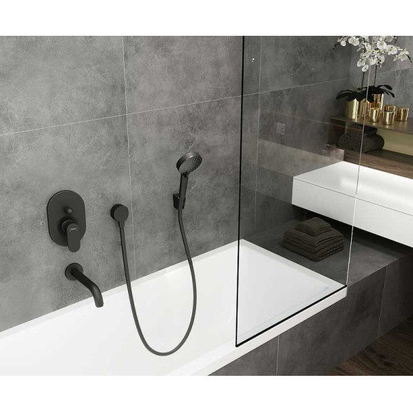 Держатель для ручного душа Hansgrohe Porter'S черный матовый (28331670) Держатель для ручного душа Hansgrohe Porter'S черный матовый (28331670)