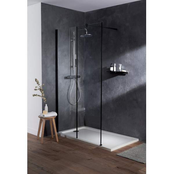 Душевое ограждение Jacob Delafon Serenity 97,2x200 стекло прозрачное, профиль черный (E14W100-BLV)