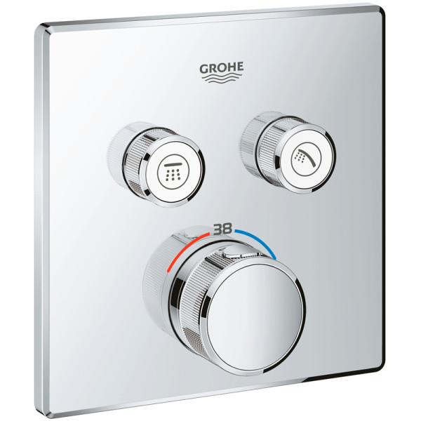 Смеситель для душа Grohe Grohtherm SmartControl внешняя часть с термостатом хром (29124000)