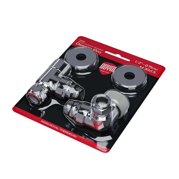 Комплект термостатический трехосевой 1/2"х15 мм Royal Thermo Design Pro М30х1,5 (Хром) (RATVXT11215CH) Комплект термостатический трехосевой 1/2"х15 мм Royal Thermo Design Pro М30х1,5 (Хром) (RATVXT11215CH)
