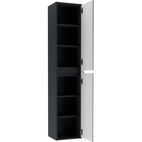 Пенал подвесной 35 Karat Серый тауп без ящика правый Домино (DK3214P)