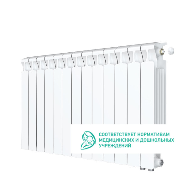 Радиатор биметаллический Rifar Monolit Ventil R 500 (13 секций, НП прав подкл. 50 мм.) (RM50013VR) Радиатор биметаллический Rifar Monolit Ventil R 500 (13 секций, НП прав подкл. 50 мм.) (RM50013VR)