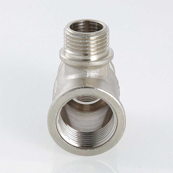 Тройник переходной 3/4"х1/2"х1/2" ВНВ Valtec (никель) (VTr.132.RN.050404)