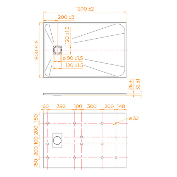 Душевой поддон RGW TSS-W 80x120 белый (553502812-01) Душевой поддон RGW TSS-W 80x120 белый (553502812-01)