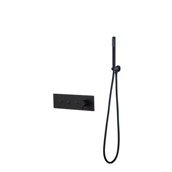 Смеситель для душа fusion с ручным душем black B черный (130-SYS-B)