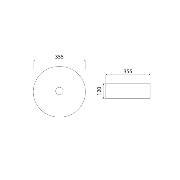 Раковина накладная Iddis Ray 35,5x35,5 белая (RAYWS03i27)