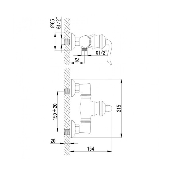 Смеситель для душа Lemark Brava (LM4703G) Смеситель для душа Lemark Brava (LM4703G)