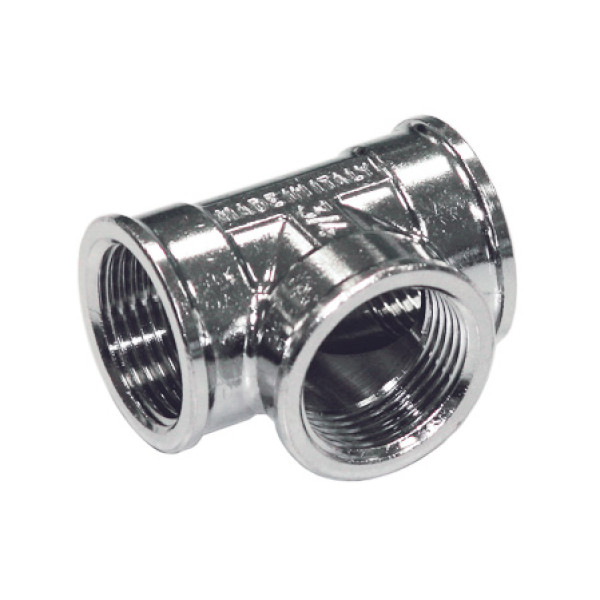 Тройник 1/2" Tiemme (хром) (1500253 / 1570C040404)