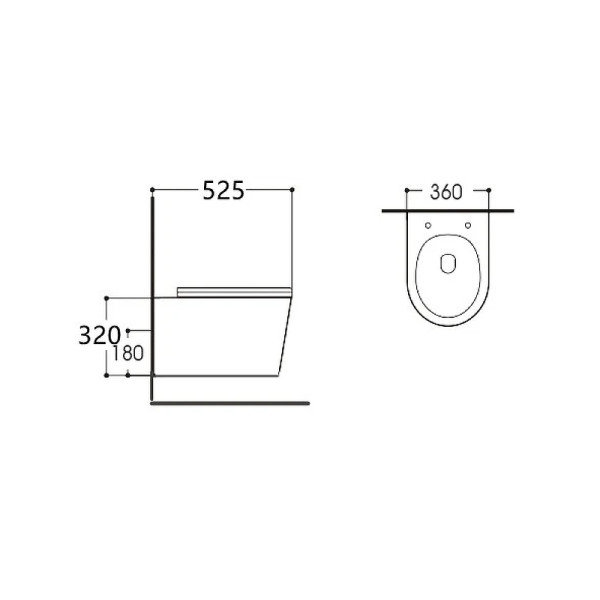 Унитаз подвесной Aquatek Вега безободковый, тонкое сиденье Termodur с Soft Close (AQ1905-00)