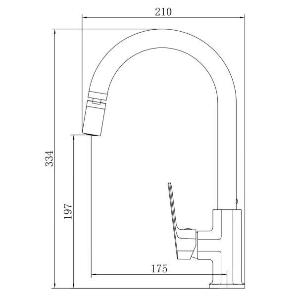 Смеситель для кухни Voda Surf хром (SF519AR)