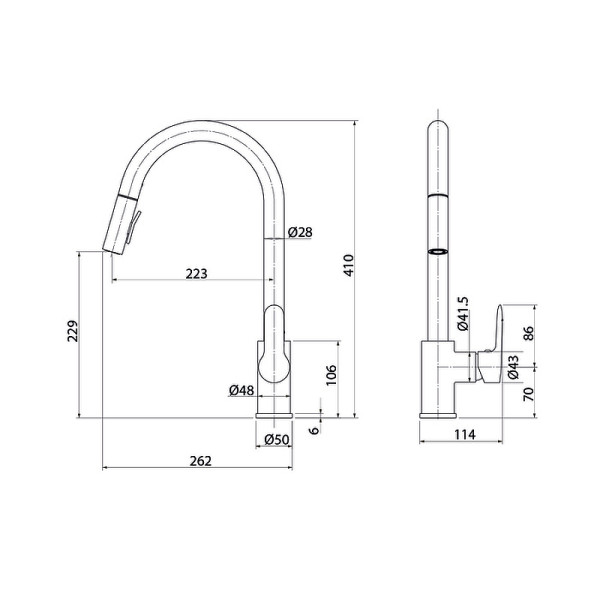 Смеситель для кухни Iddis Cuba с выдвижным изливом хром (CUBSTP0i05) Смеситель для кухни Iddis Cuba с выдвижным изливом хром (CUBSTP0i05)