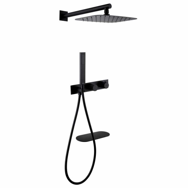 Душевая система Abber Rund черный матовый (AF8750B)